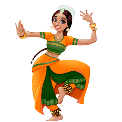 indian folk dance clipart